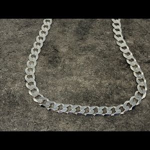 Sterling silver Cuban link chain 30” 7mm